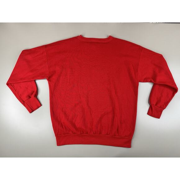 Vintage NutCracker Ugly Christmas Sweater M Red Cats Ornaments Glitter USA Made - Picture 8 of 9